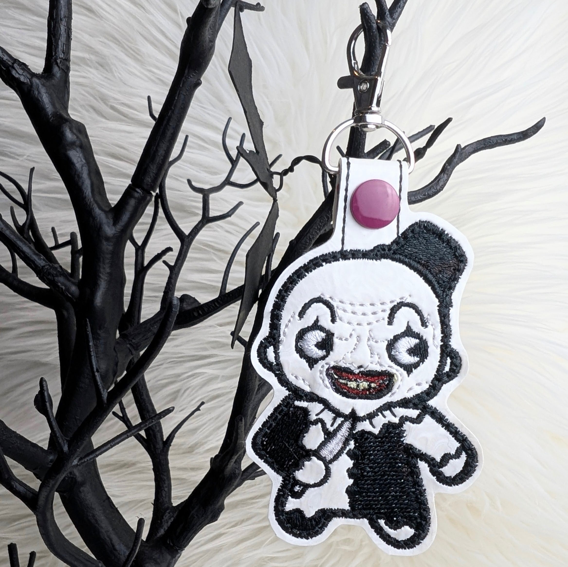 Terrifying Clown  Snap Tab Keychain