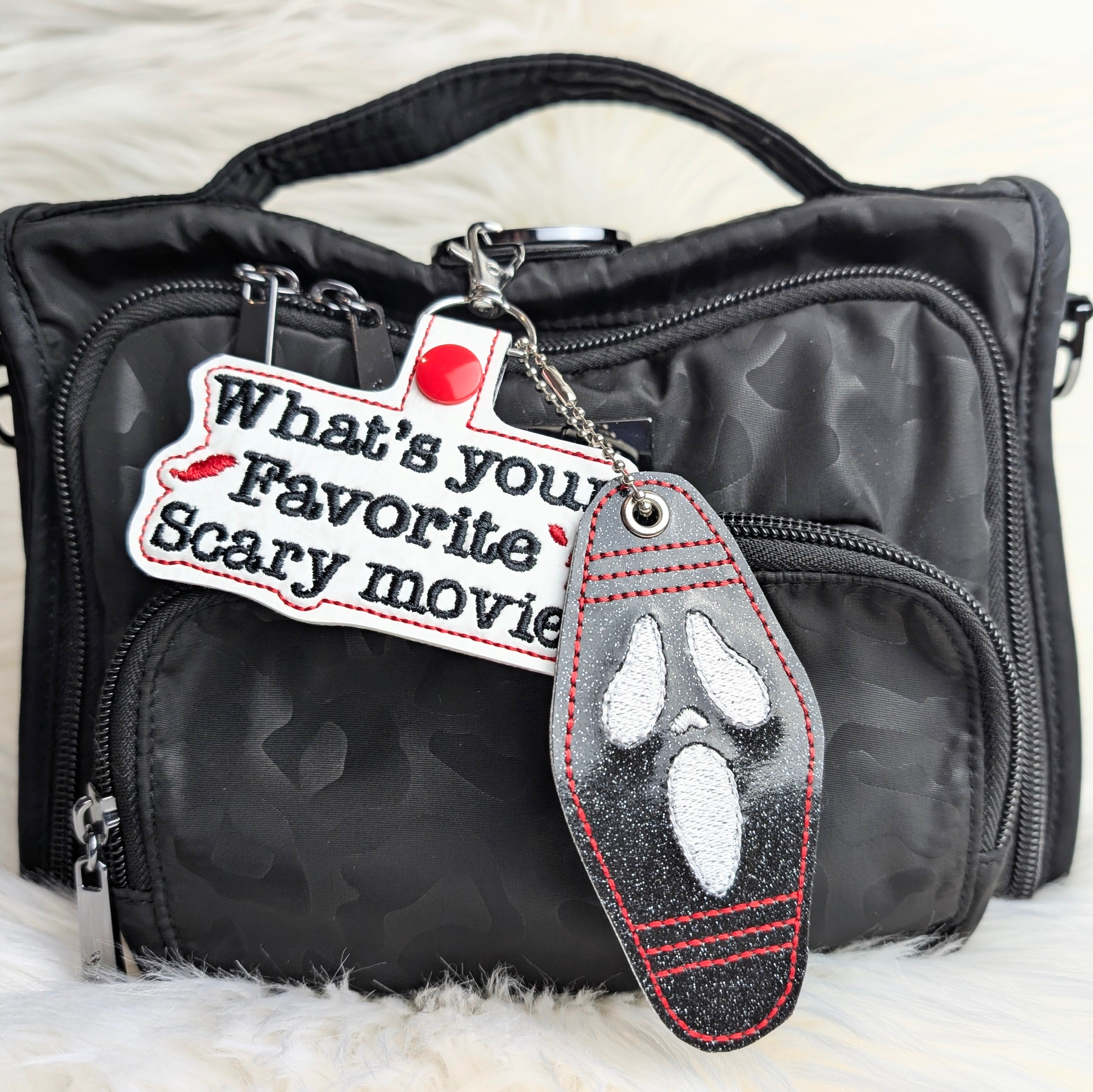 Iconic Movie Quote Snap Tab Keychain