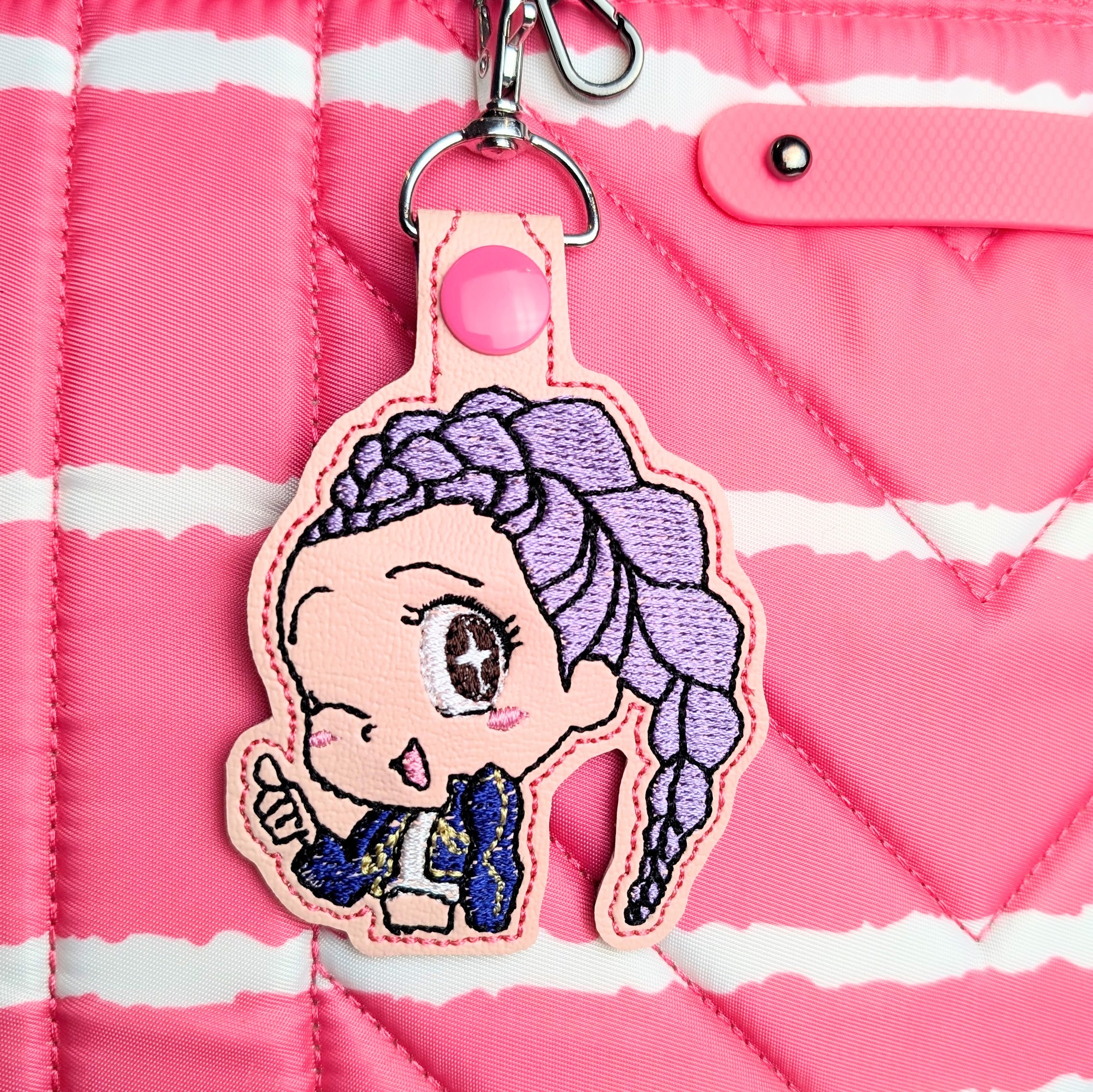 Chibi Demon Hunter Snap Tab Keychain