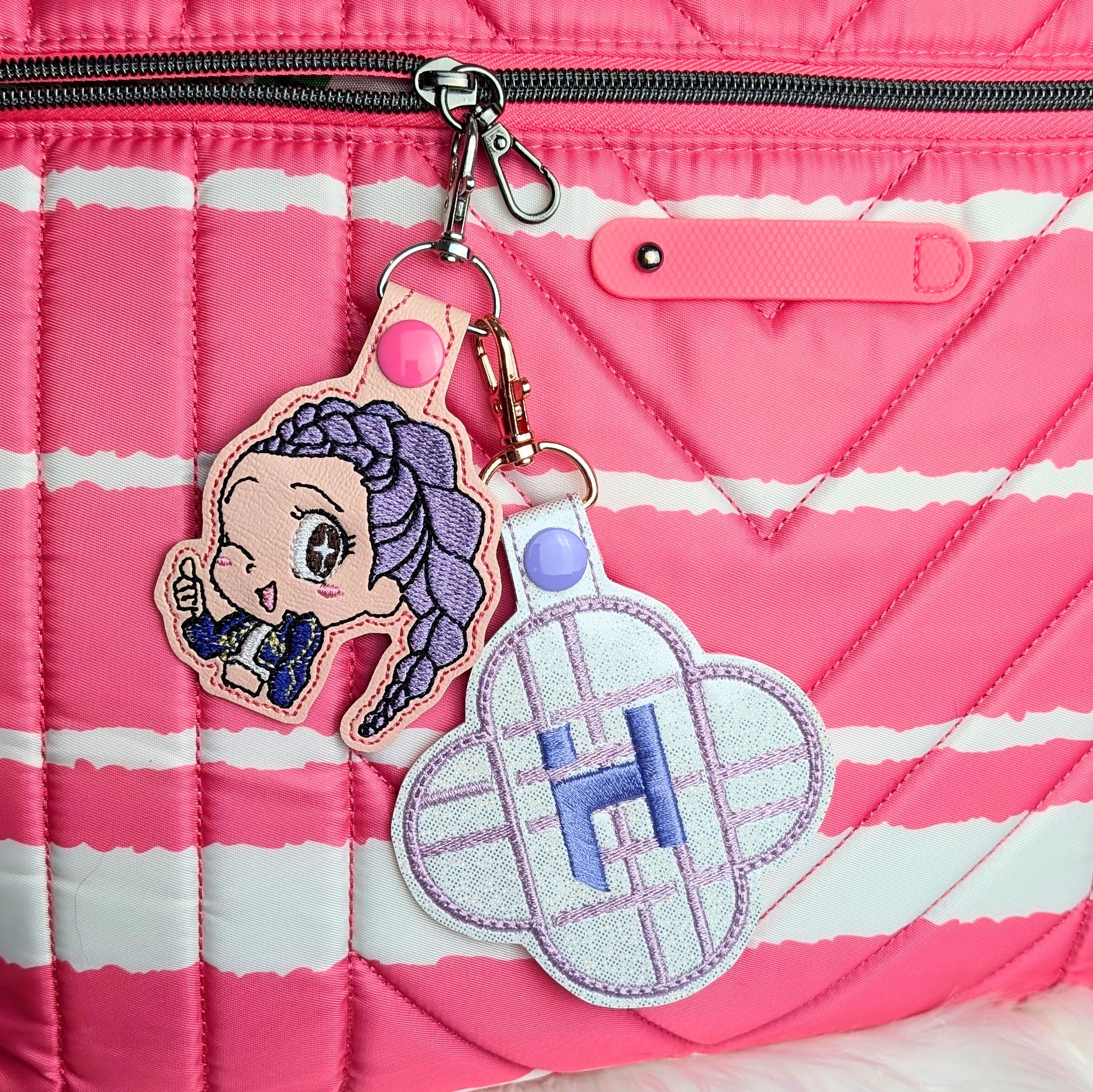 Chibi Demon Hunter Snap Tab Keychain