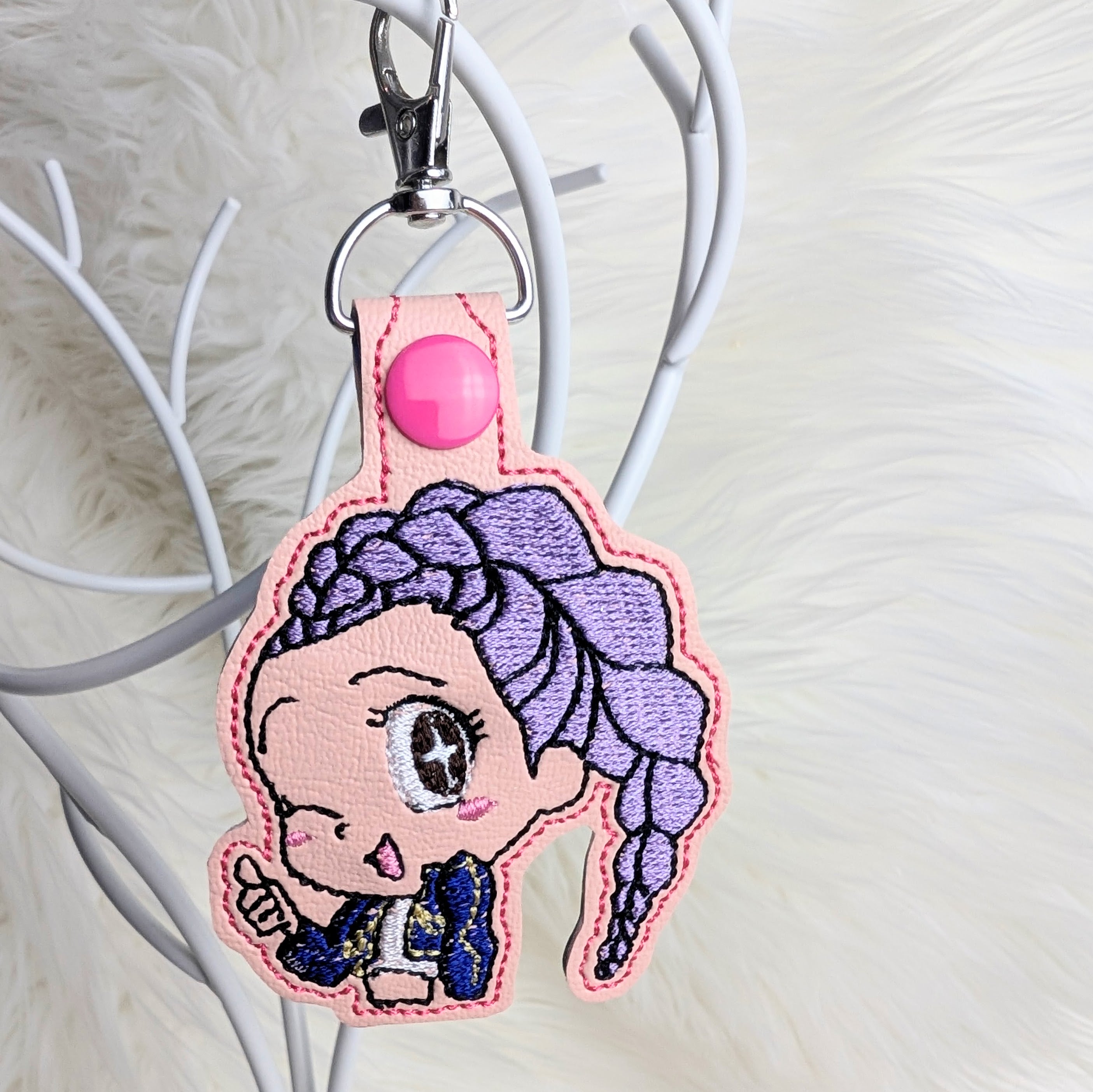 Chibi Demon Hunter Snap Tab Keychain