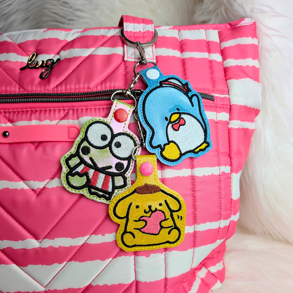 Kawaii Character Snap Tab Keychains