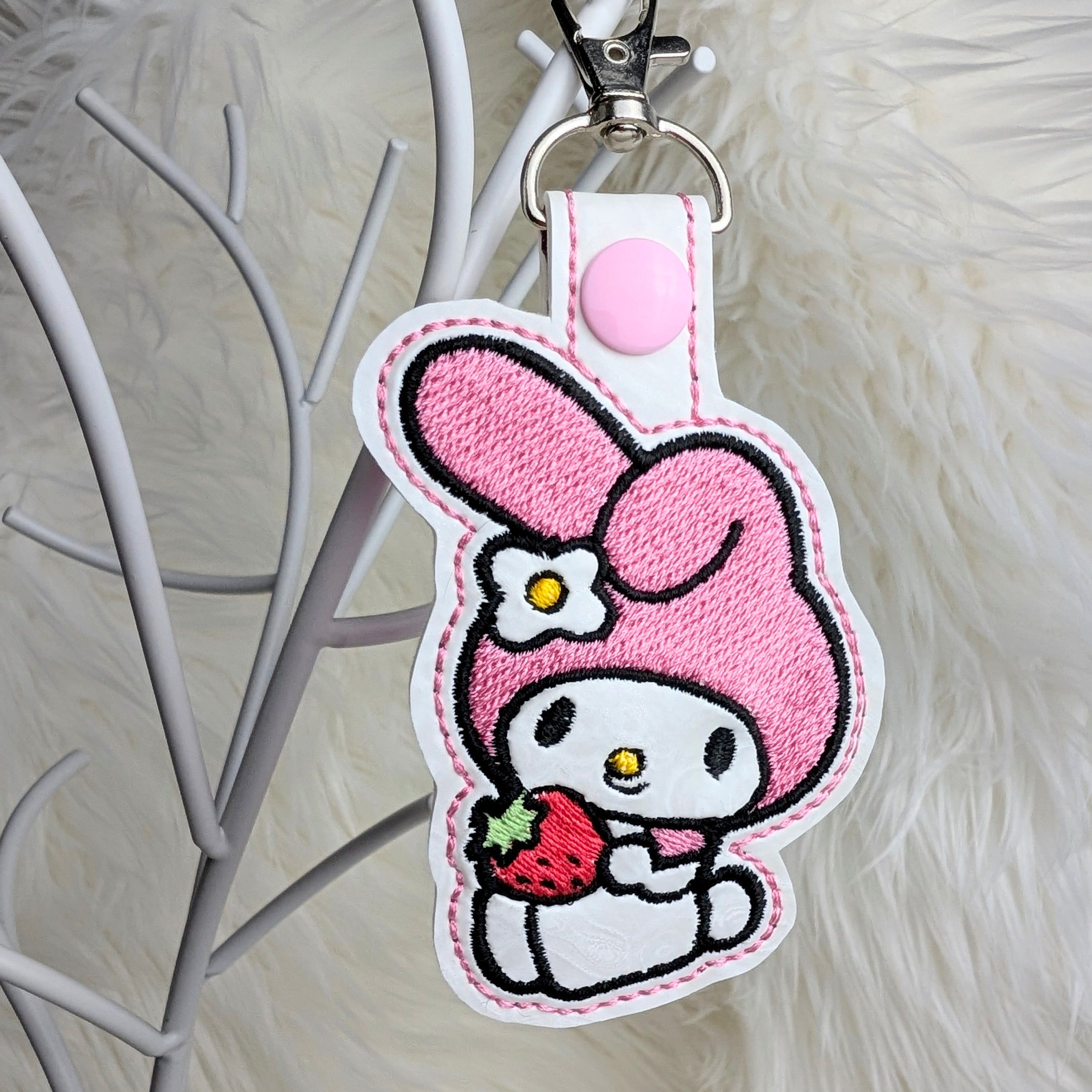 Kawaii Character Snap Tab Keychains