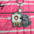 Cozy Painter Kitty Inspired Snap Tab Keychain