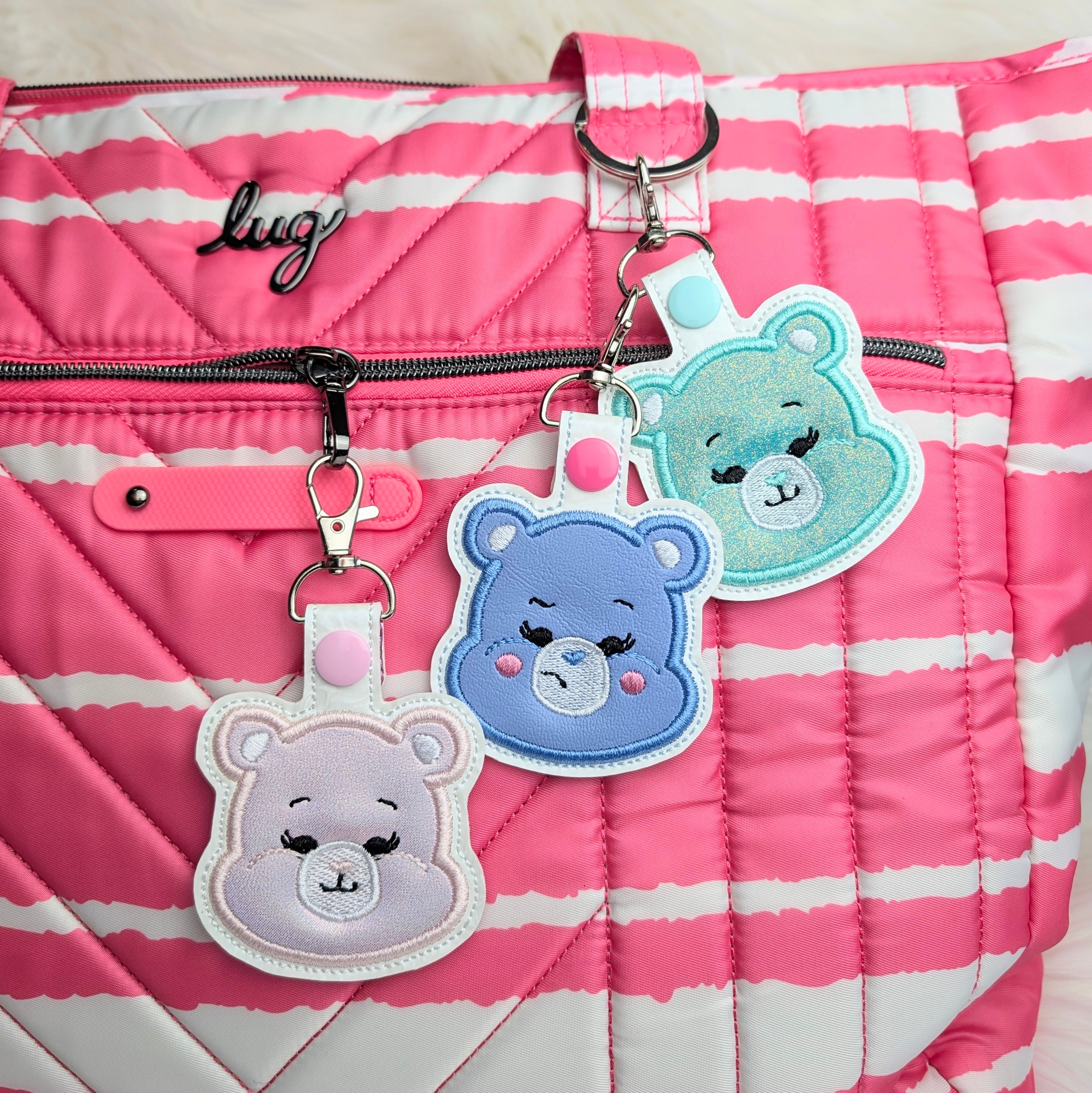 Cloud Bear Snap Tab Keychain