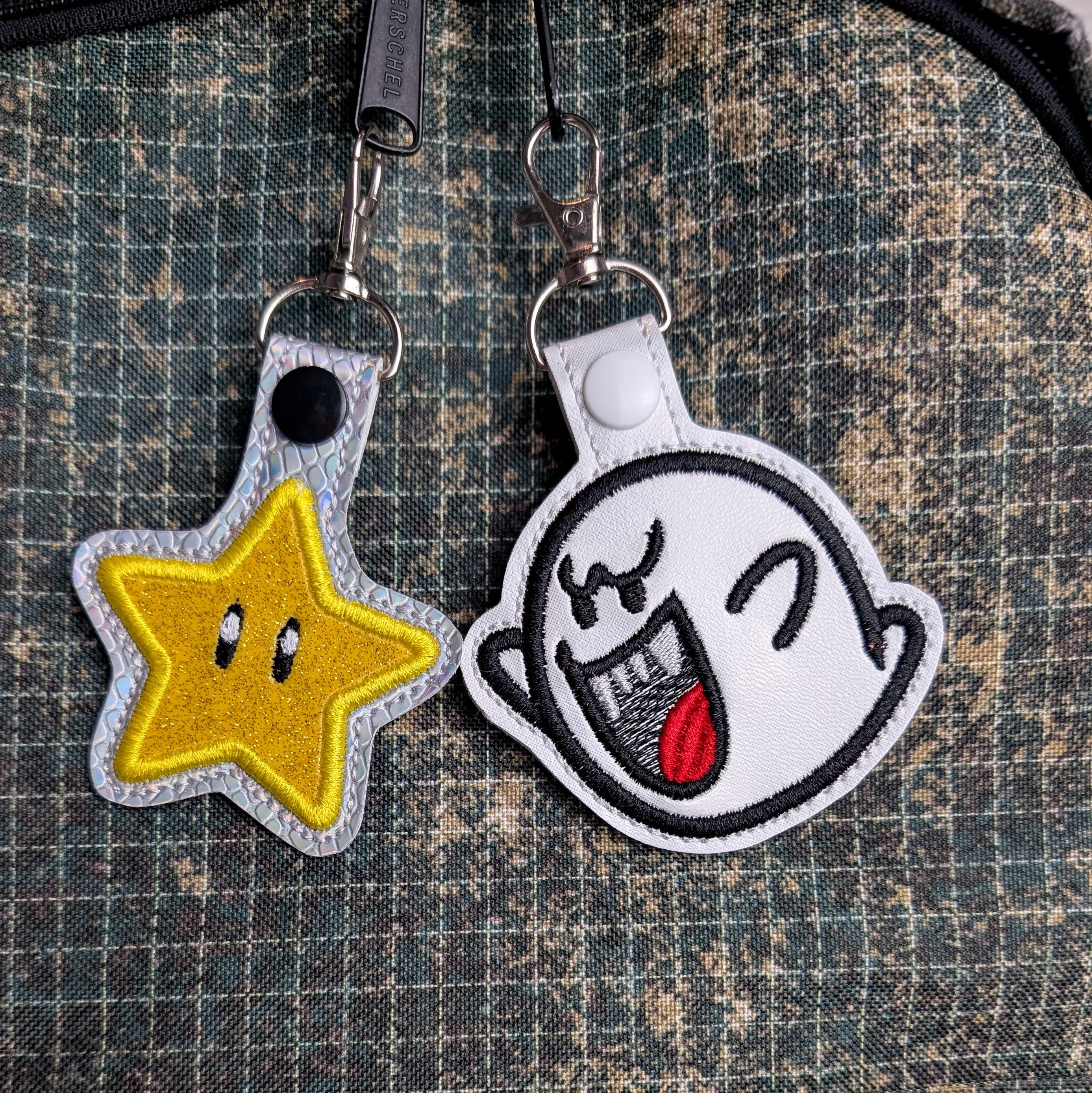 Star Power & Spooky Boo Snap Tab Keychains