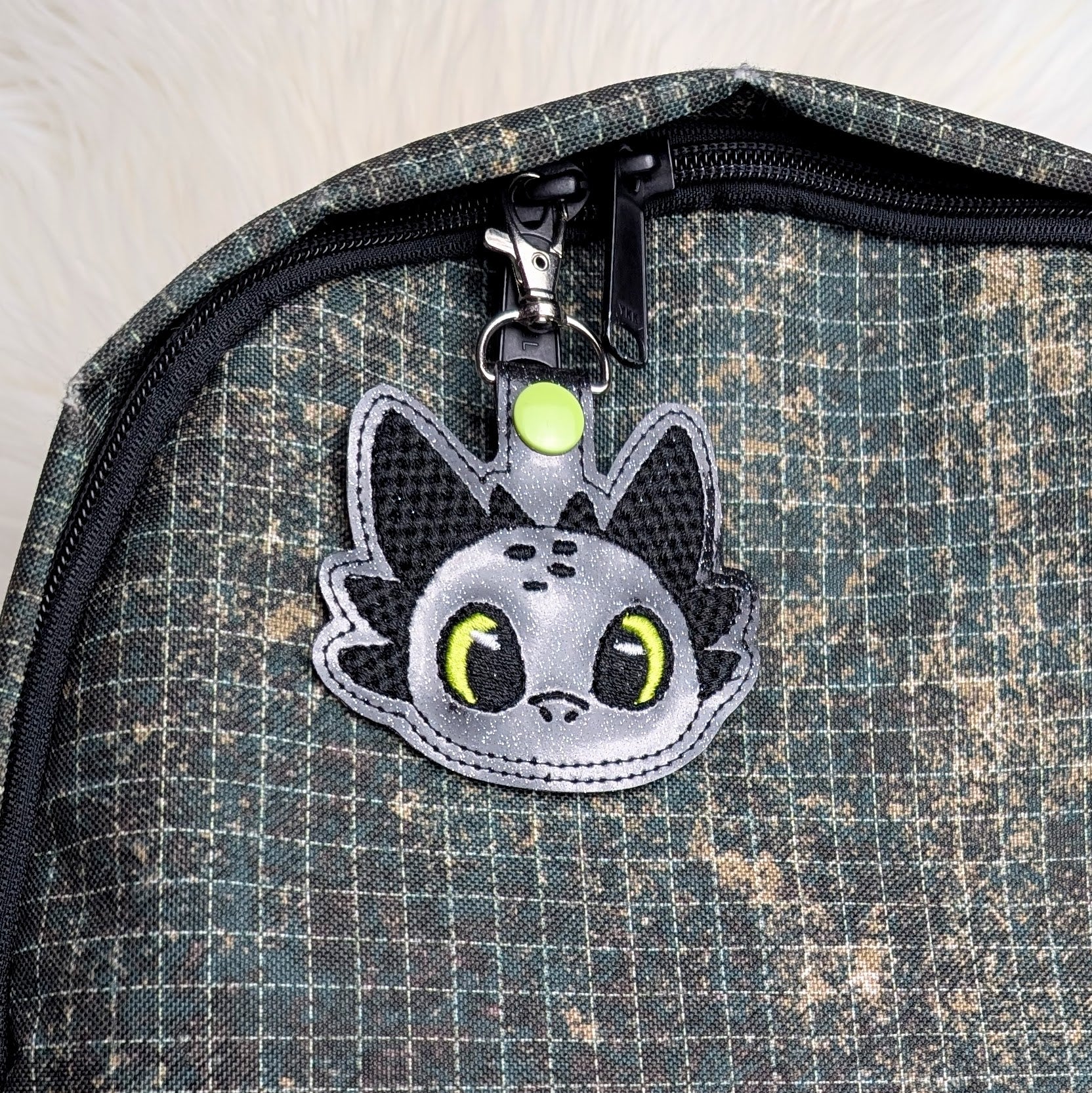 Night Dragon Inspired Snap Tab Keychain