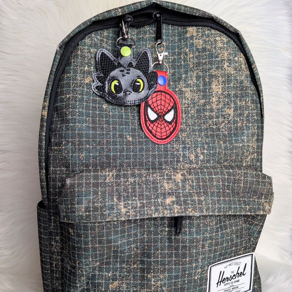 Night Dragon Inspired Snap Tab Keychain