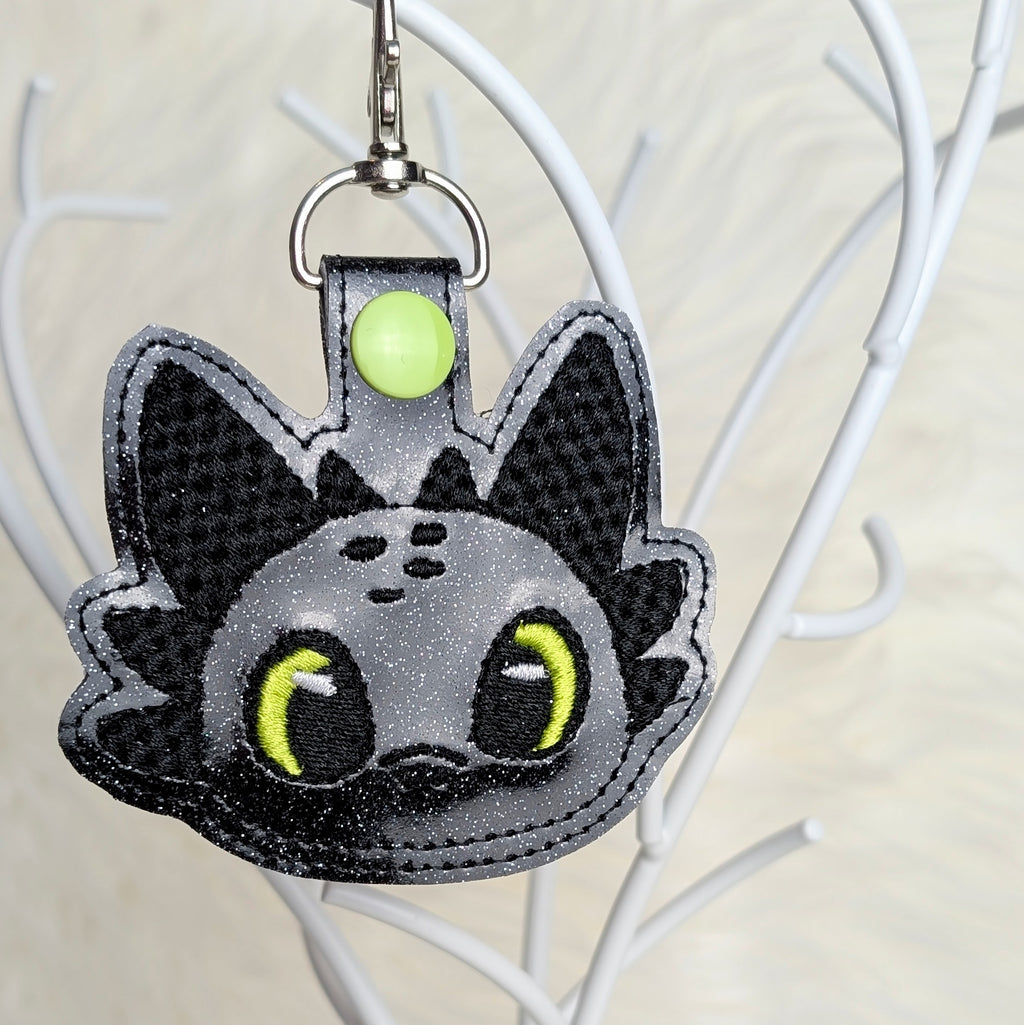 Night Dragon Inspired Snap Tab Keychain