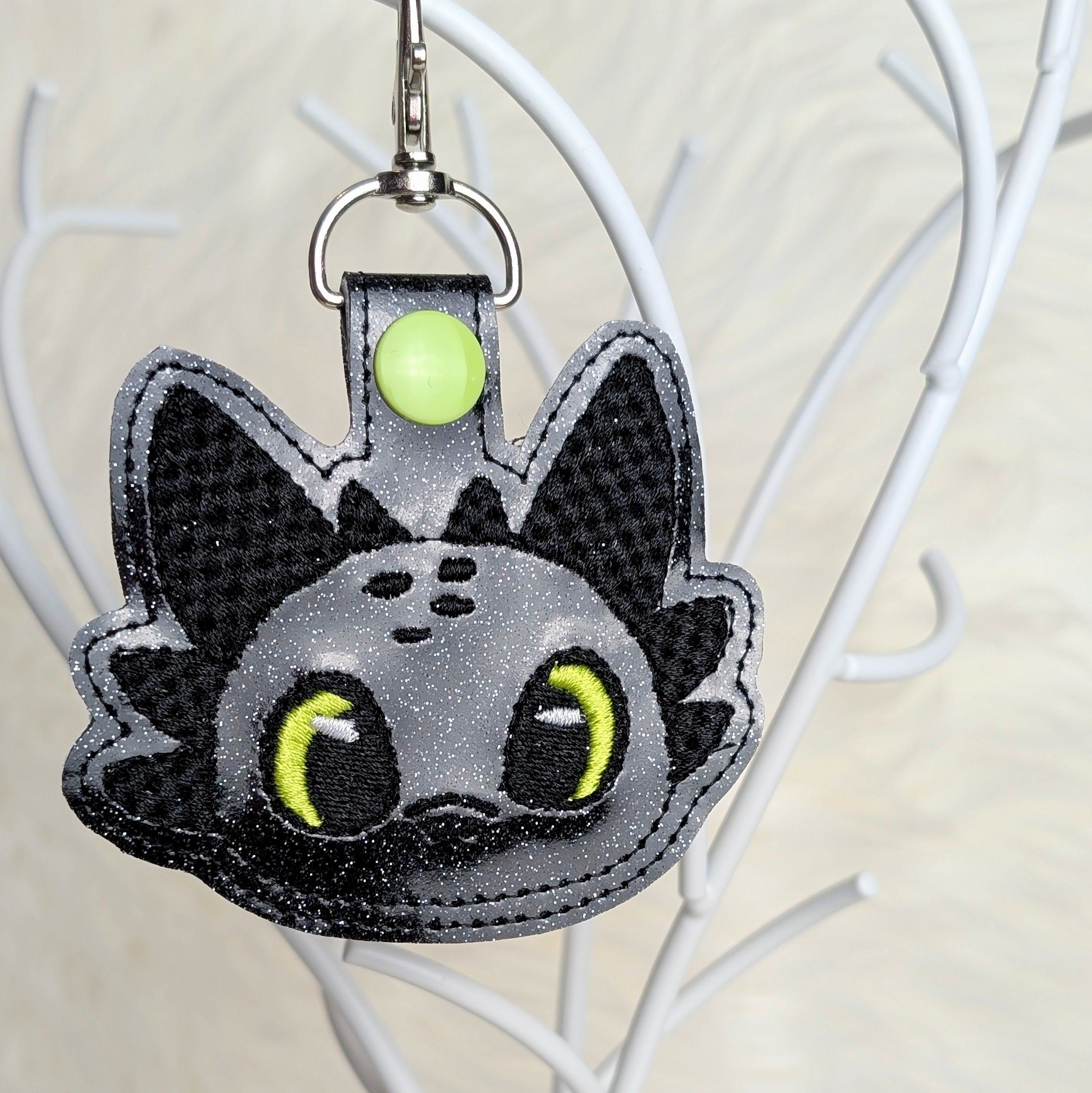 Night Dragon Inspired Snap Tab Keychain