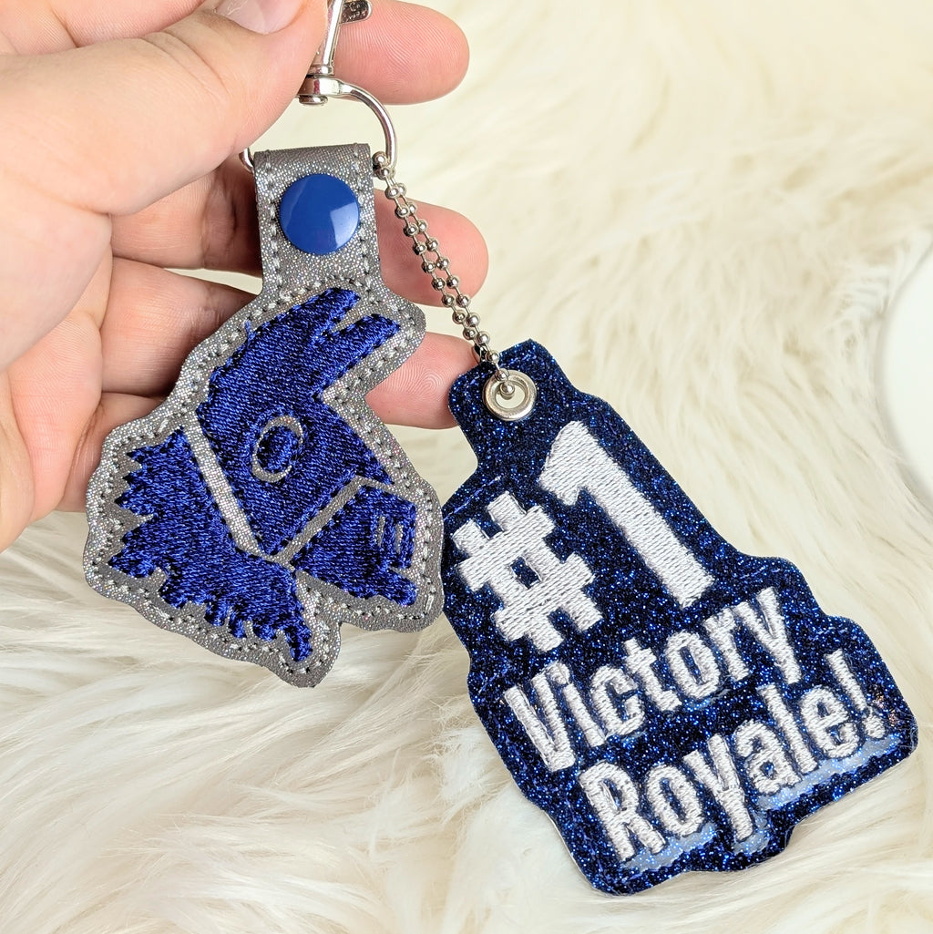 Victory Royale Gamer Snap Tab Keychain Set