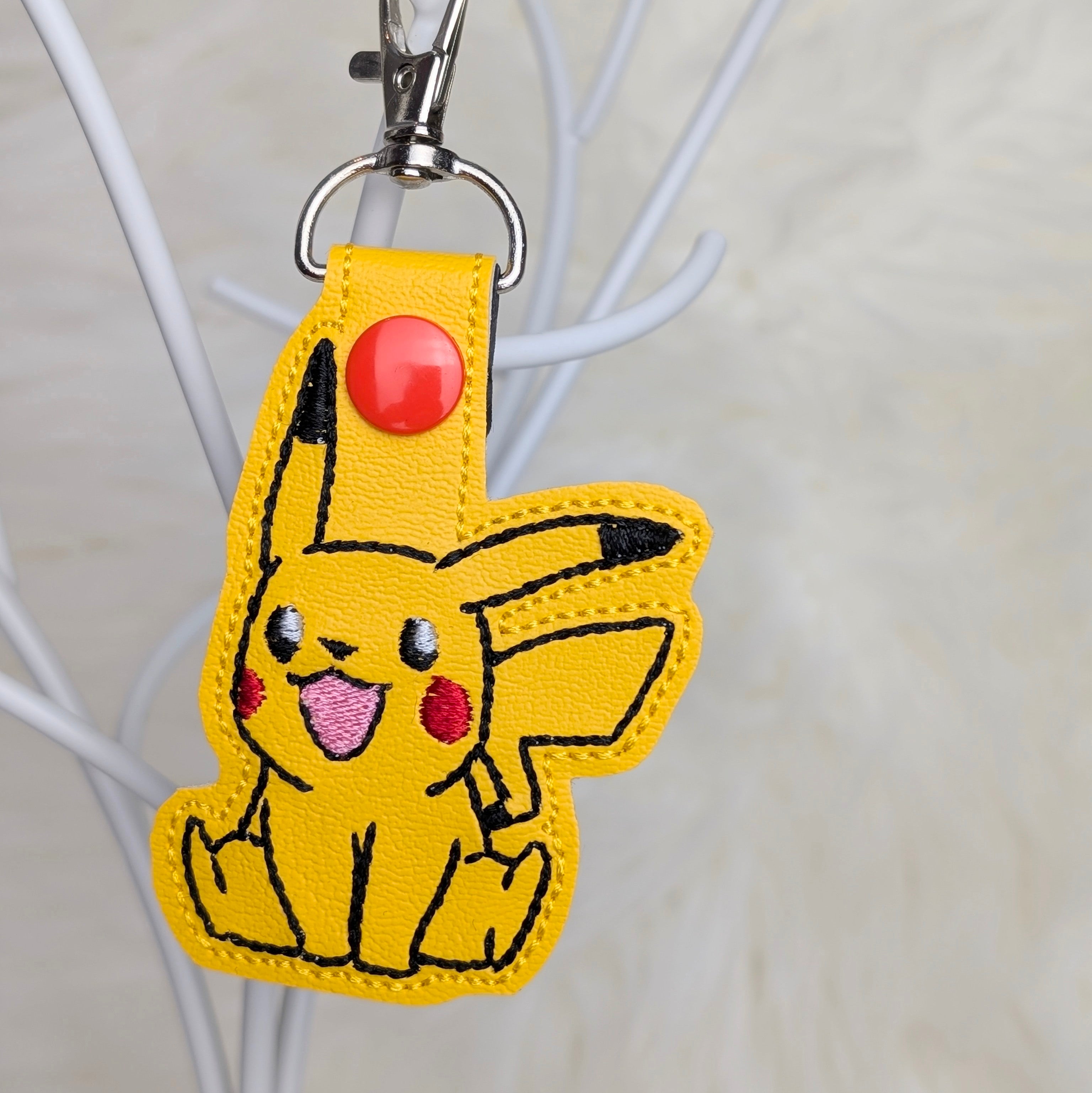 Electric Mouse Snap Tab Keychain