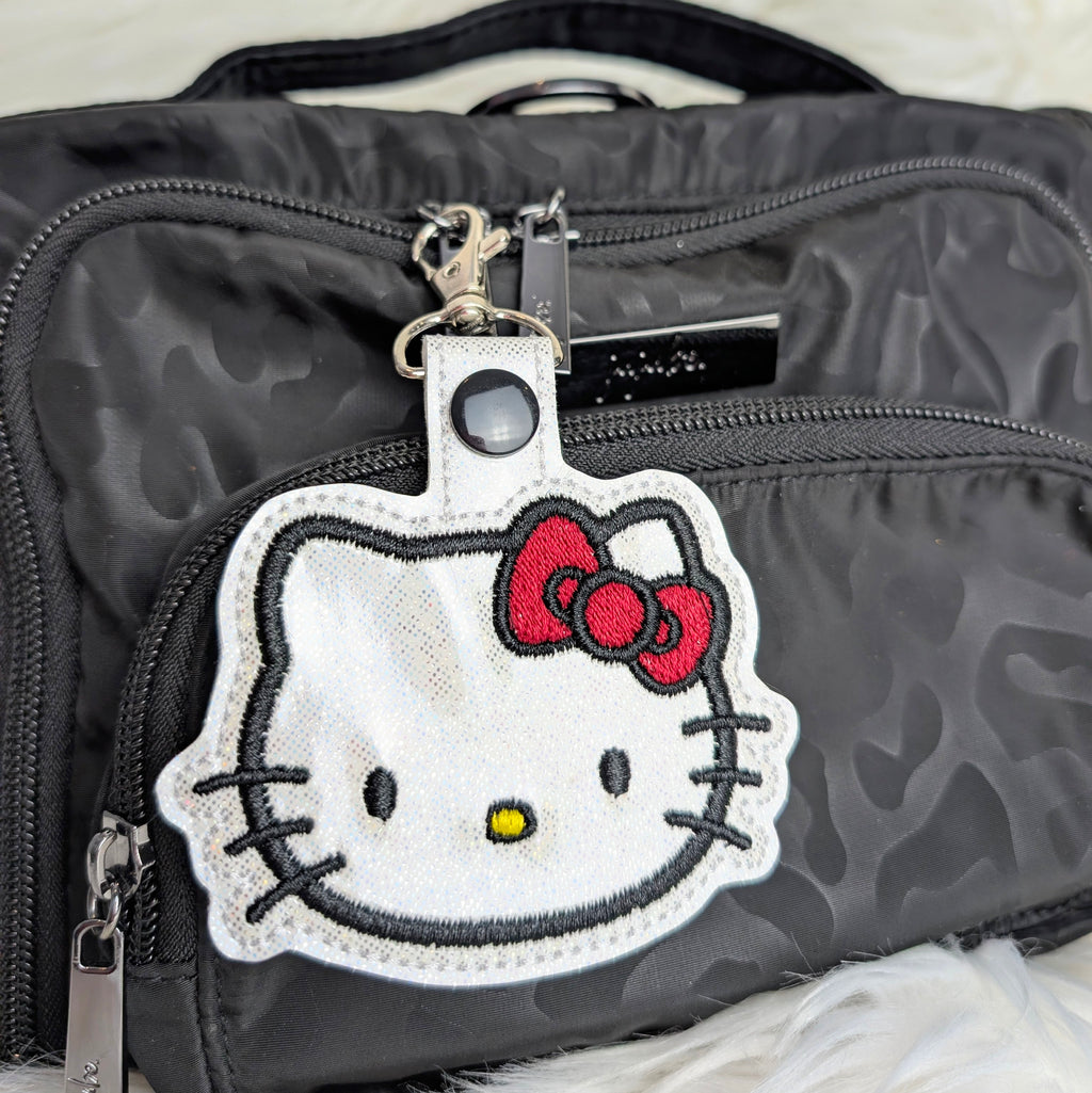 Kawaii Kitty Snap Tab Keychain