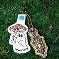 Ghost Mushroom Deluxe Enchanted Charm with Lantern Companion
