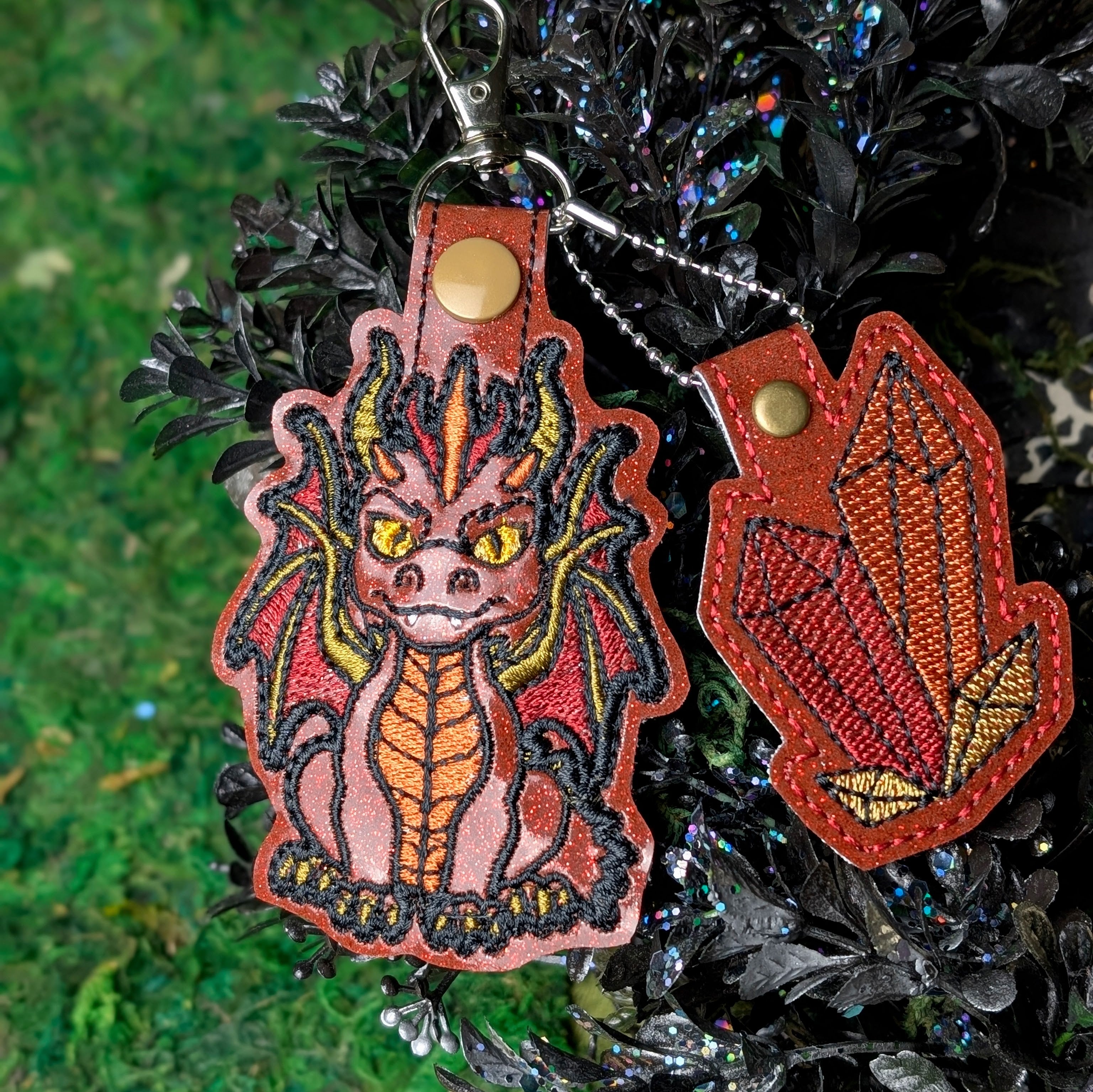 Shadow & Flame Dragon Deluxe Enchanted Charm Collection